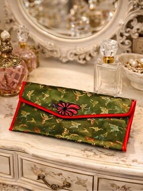 Silk Embroidered Wallet